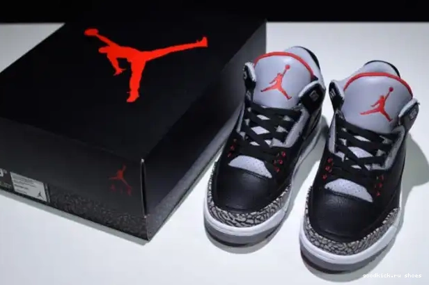 Black 854262-001 Air Jordan Cement 3 0324